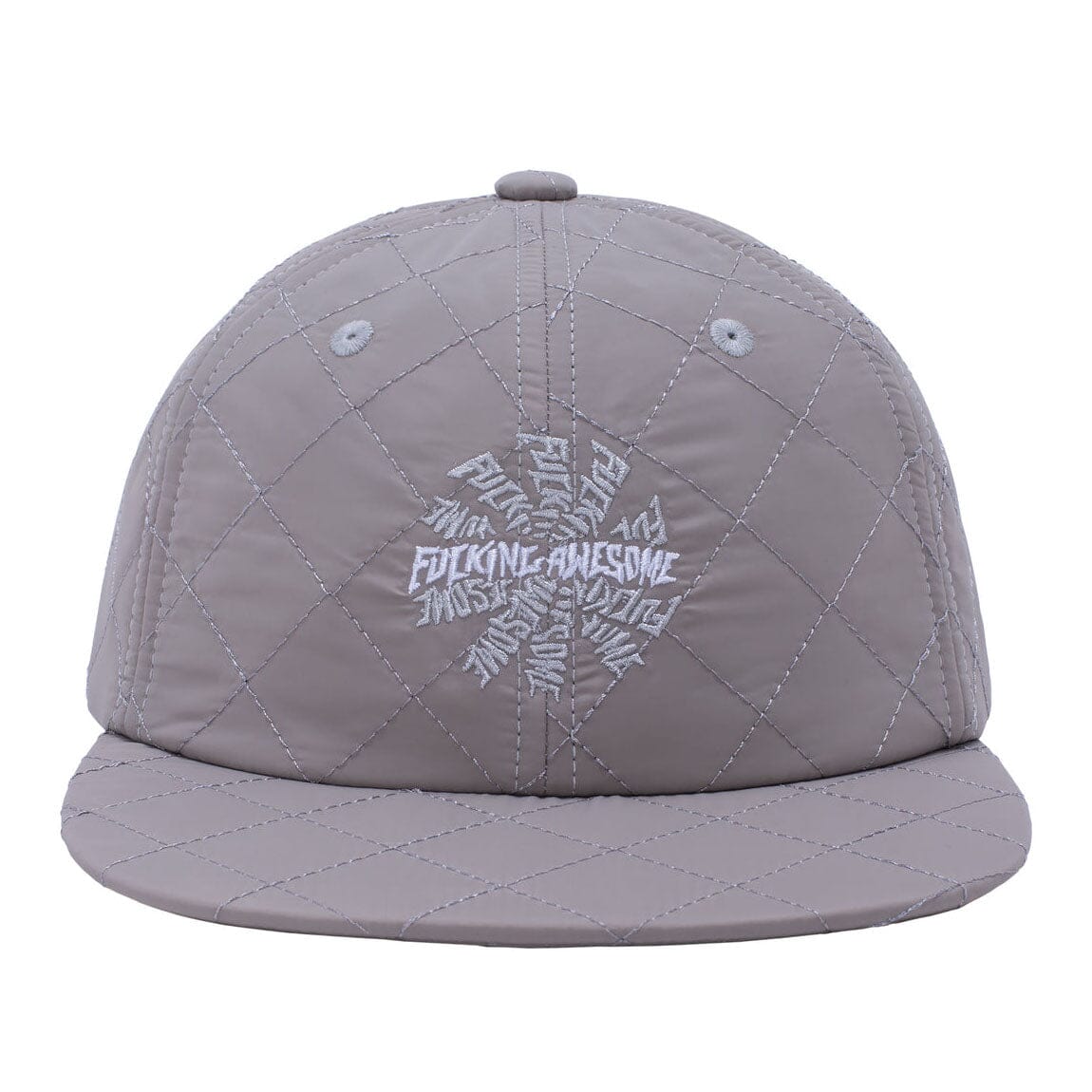Fucking Awesome Quilted Spiral 6 Panel Hat Grey hats Fucking Awesome 