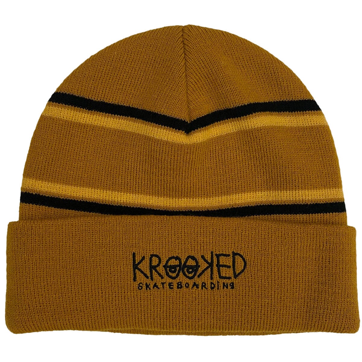 Krooked Eyes Cuff Beanie Natural/Gold beanies Krooked 