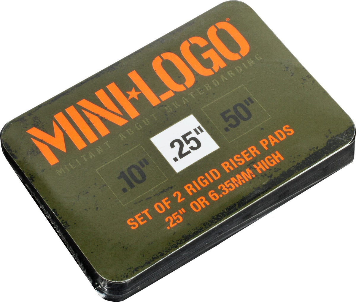 Mini Logo Riser Pad Rigid .25 Inch Black risers Mini Logo 