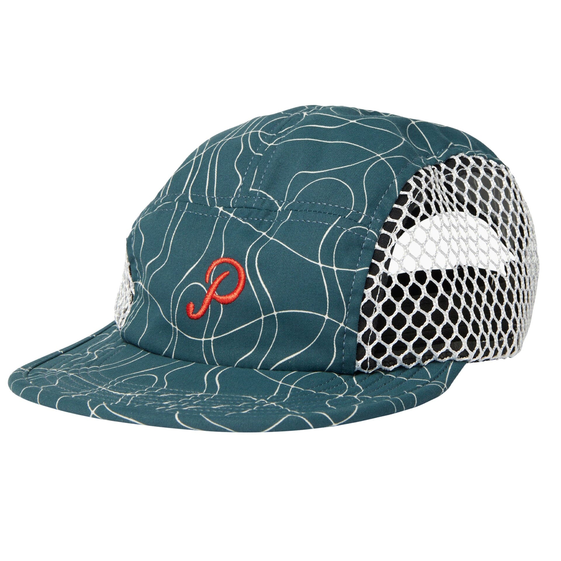 Parra Trees in the Wind Mesh Volley Hat Deep Sea Green hats by Parra 