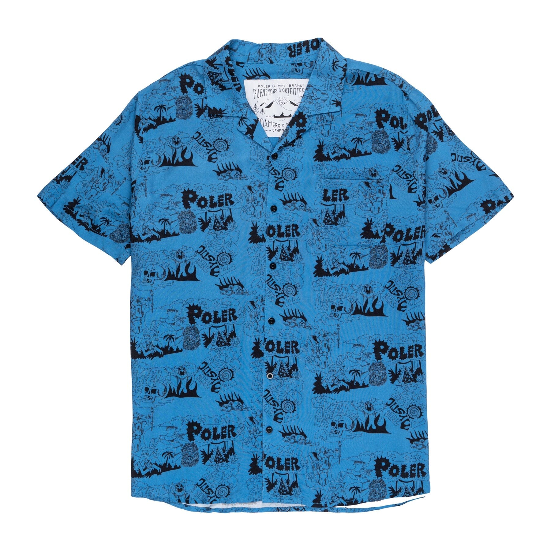 Poler Aloha Shirt Mystic Portal Blue shirts Poler 