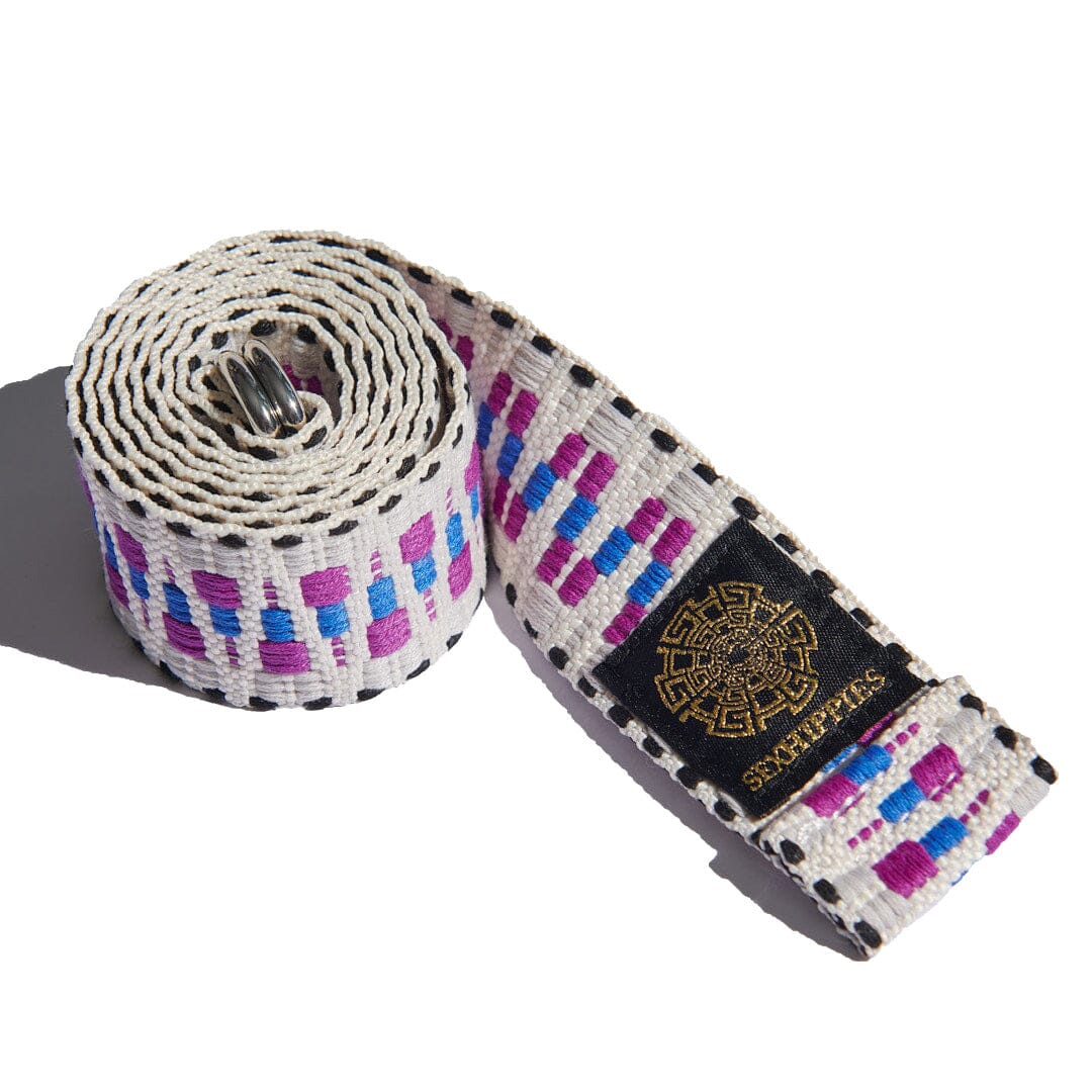 Sexhippies Jacquard Knit D Ring Belt Purple Belts Sexhippies 
