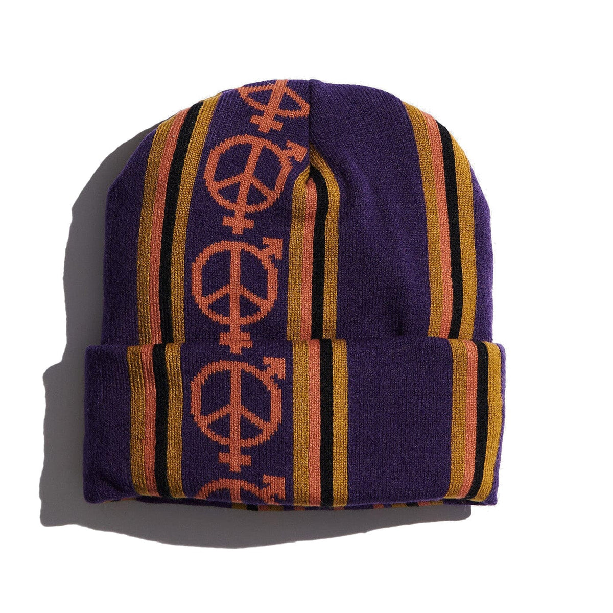 Sexhippies Vert Stripe Beanie Purple beanies Sexhippies 