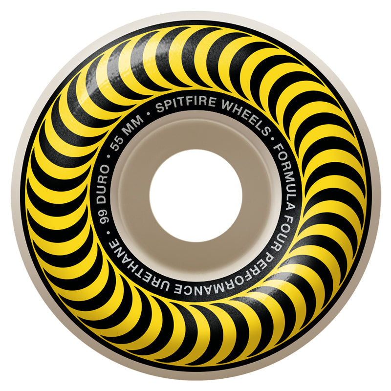 Spitfire Formula Four F4 Classic Swirl Yellow 99A 55MM wheels Spitfire 