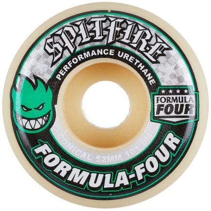 Spitfire Formula Four F4 Conical Wheels Green 101A 54MM wheels Spitfire 