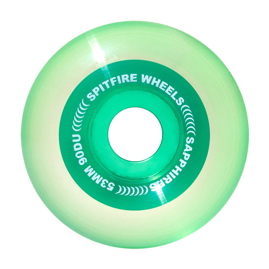Spitfire Sapphires Wheels Clear Green 90D 53MM wheels Spitfire 