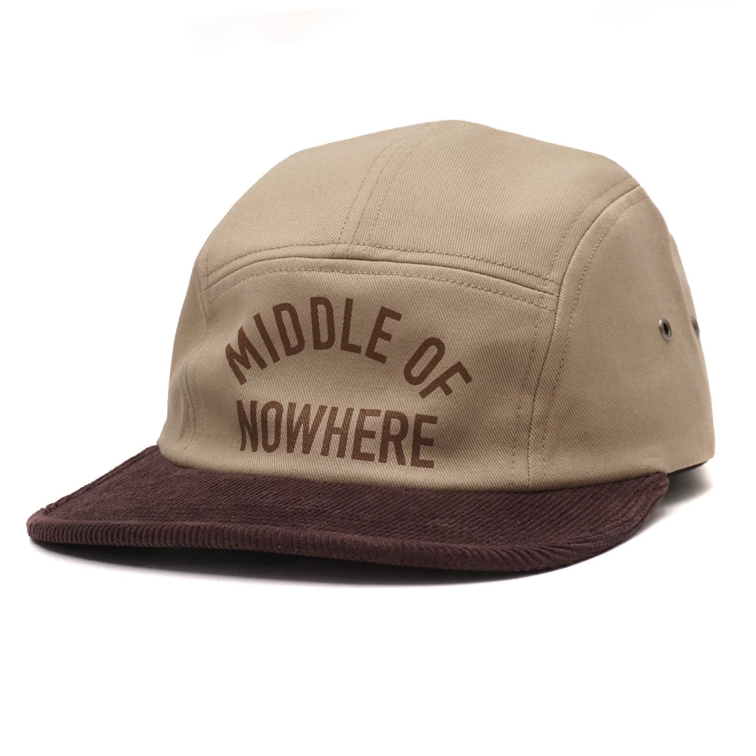 The Quiet Life Middle of Nowhere 5 Panel Camper Hat Tan hats The Quiet Life 
