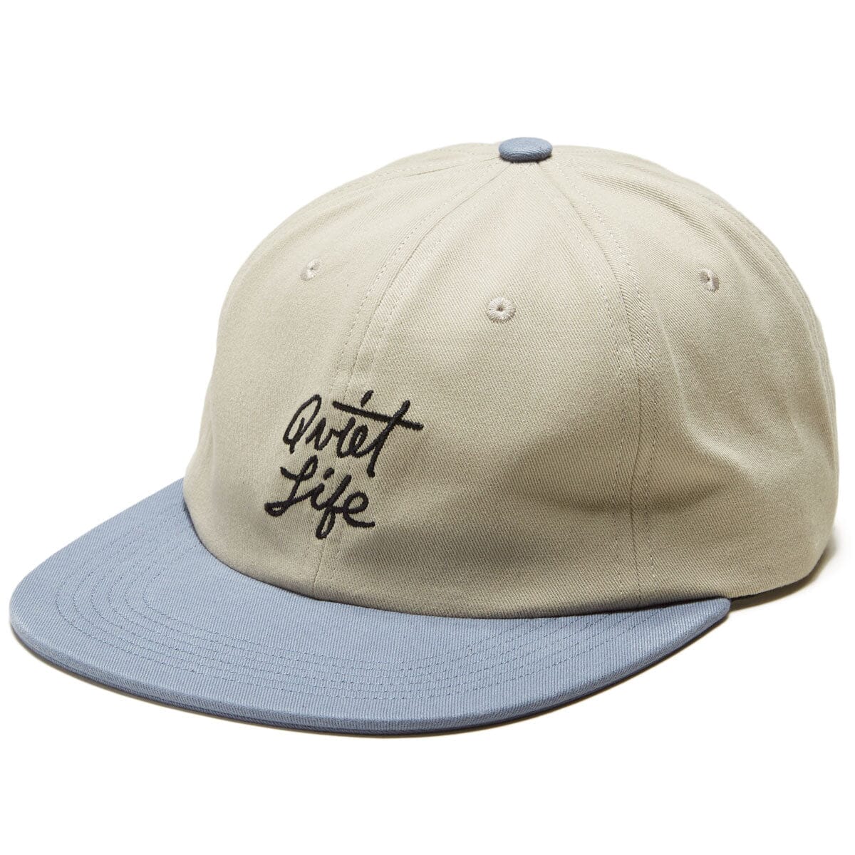 The Quiet Life Script Polo Hat Made in USA Stone/Slate hats The Quiet Life 