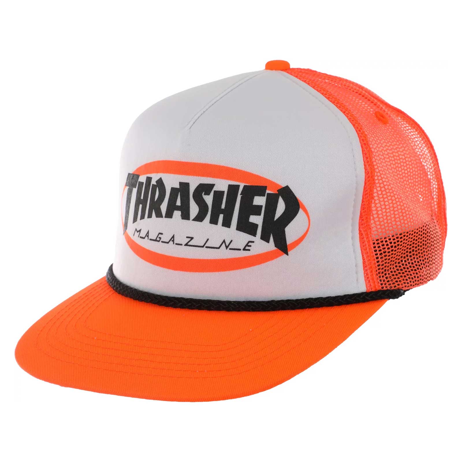 Thrasher Ellipse Mag Logo Trucker Hat Orange hats Thrasher Magazine 