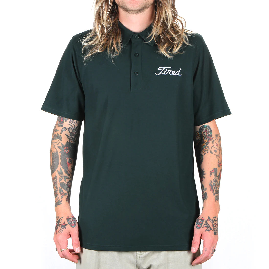 Tired Golf Polo Forest Green Coureur Goods