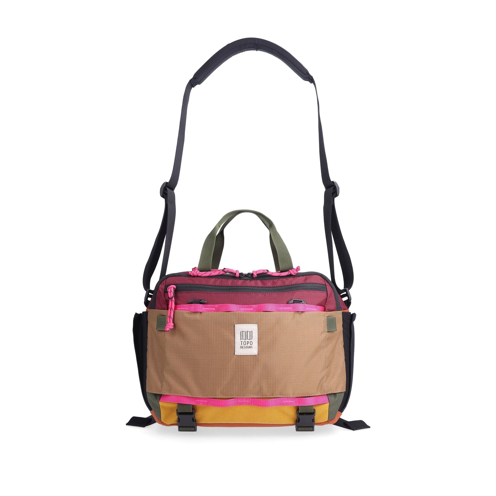Topo Designs Mountain Cross Bag Burgundy/Dark Khaki bags Topo Designs 