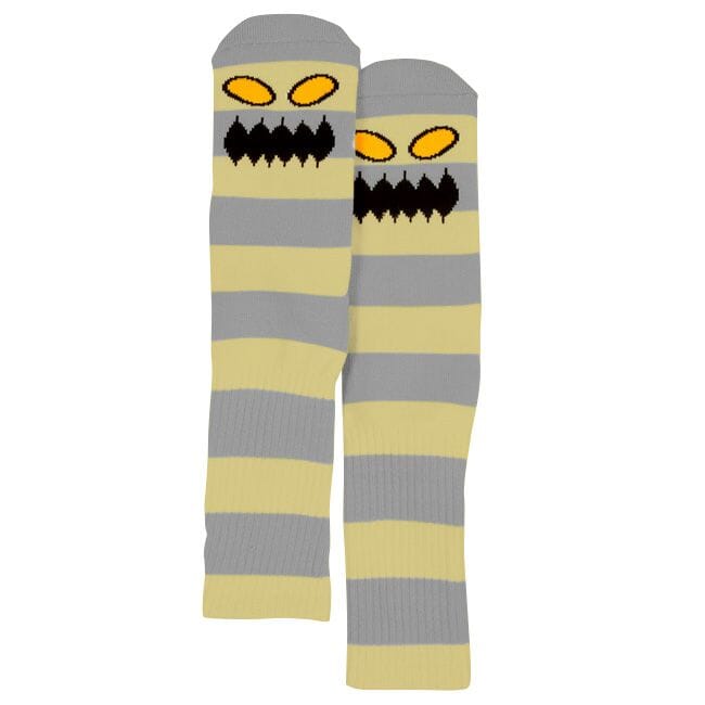 Toy Machine Monster Big Stripe Socks Yellow/Grey socks Toy Machine 