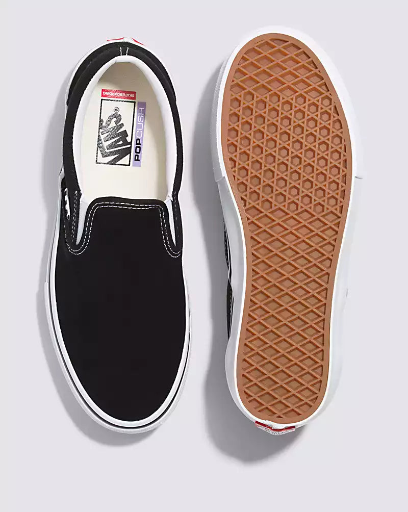 Vans Skate Slip-On Suede Black/White footwear Vans 