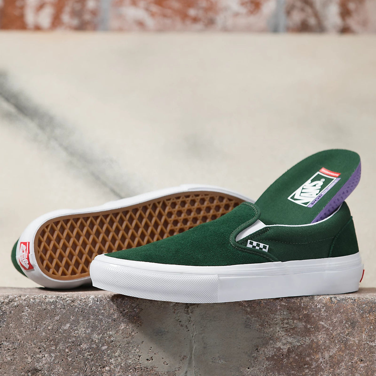 Vans Skate Slip On Wrapped Green/White footwear Vans 